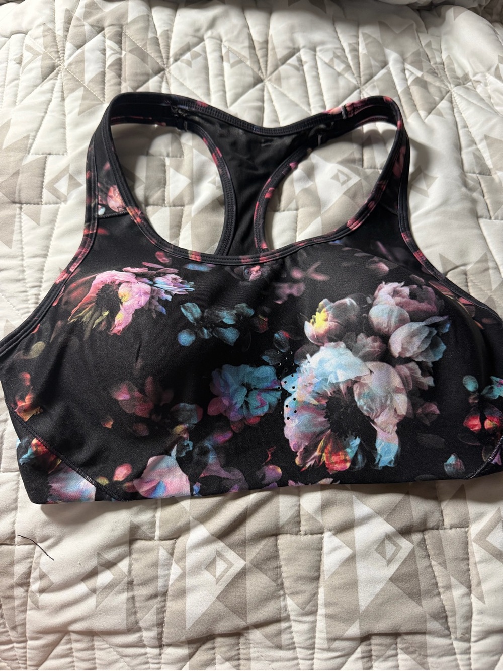 Avia Floral Racerback Sports Bra - Large